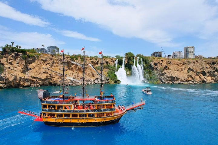 Antalya Pirate Boat Tour Visiting Duden Waterfall