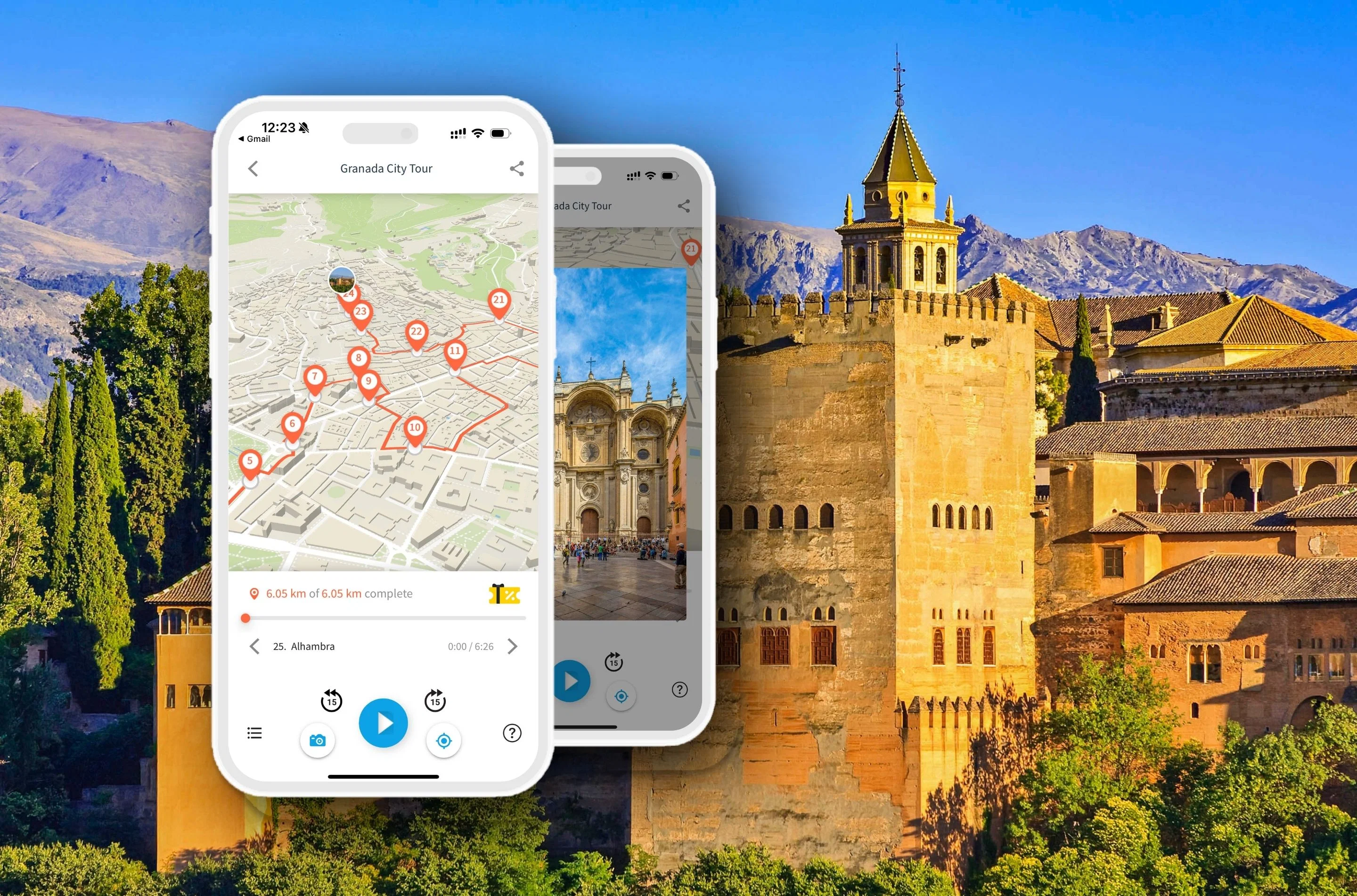 Granada Walking Tour with an Audio Guide on Your Smartphone