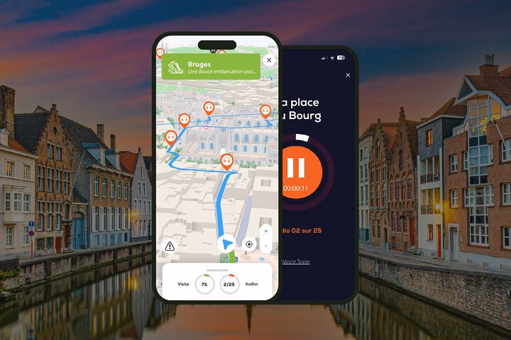 Bruges Visite audioguidée à pied 1h45 et 22 commentaires audios