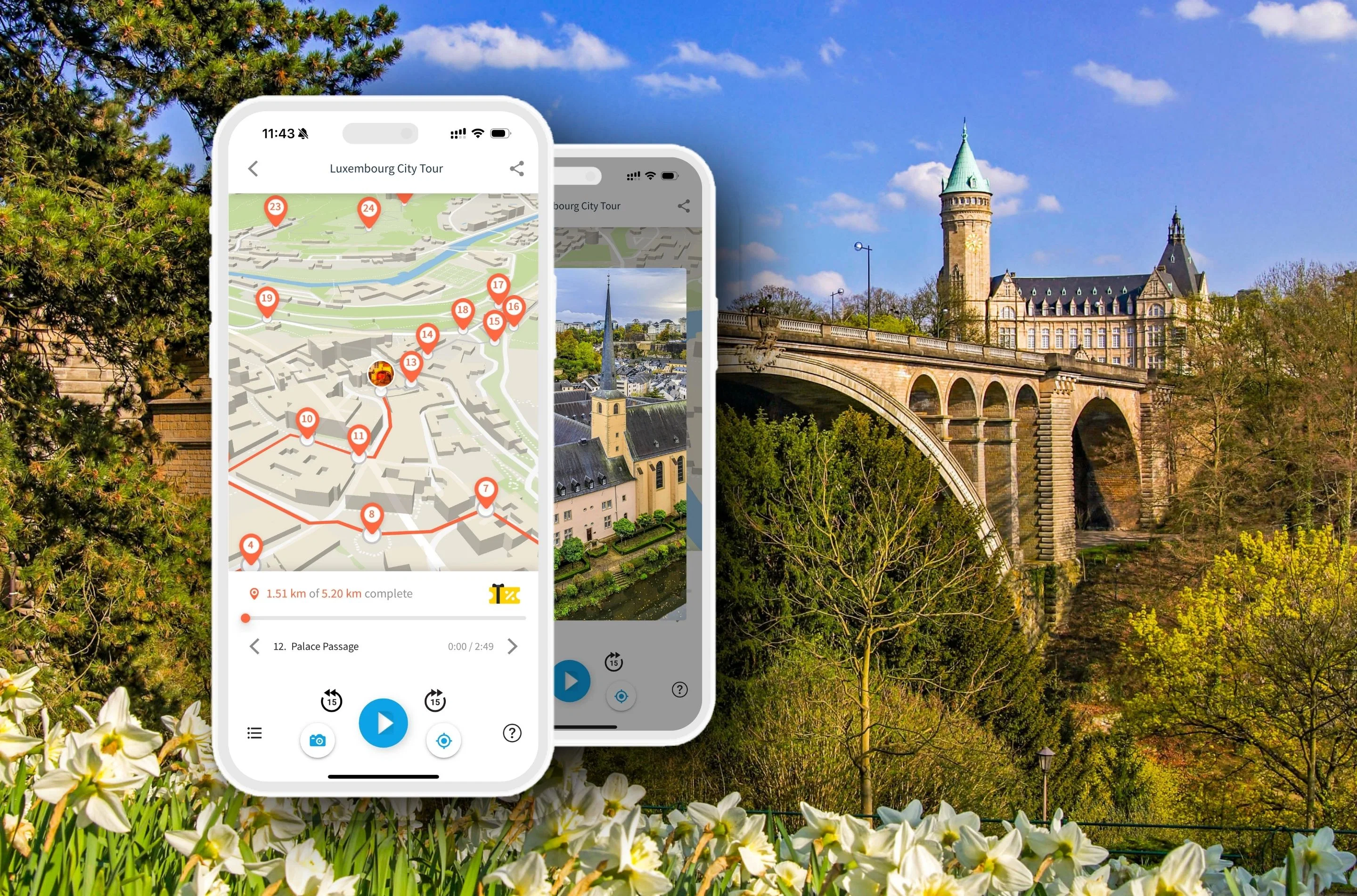 Luxembourg City Walking Tour with Smartphone Audio Guide