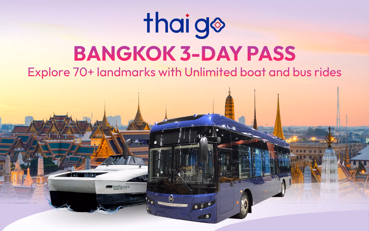 ThaiGo 3-Day Pass: Bangkok City & River Sightseeing by Boat & Bus