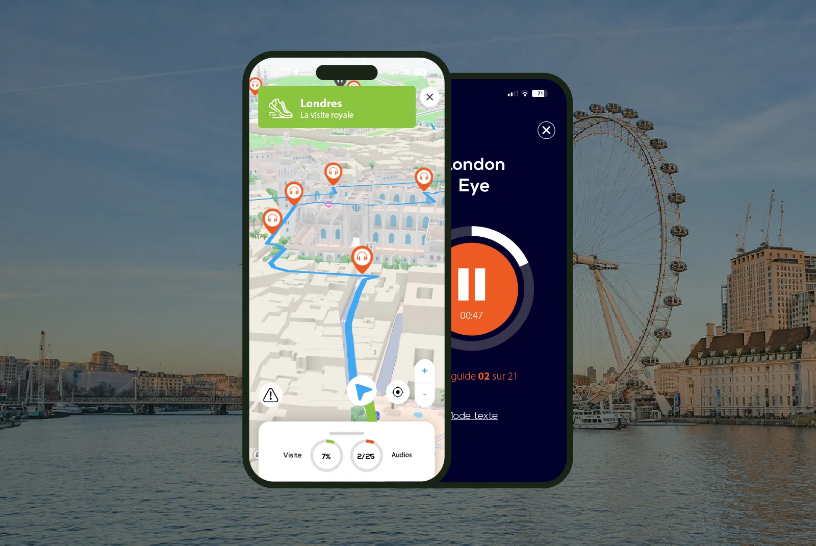 Londres Visite audioguidée à pied 3h00 et 20 commentaires audios
