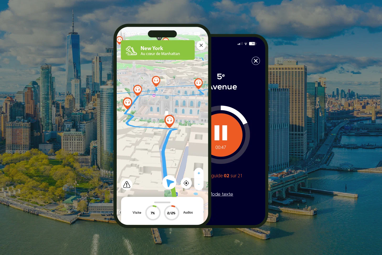 New York Visite audioguidée à pied 3h30 et 22 commentaires audios