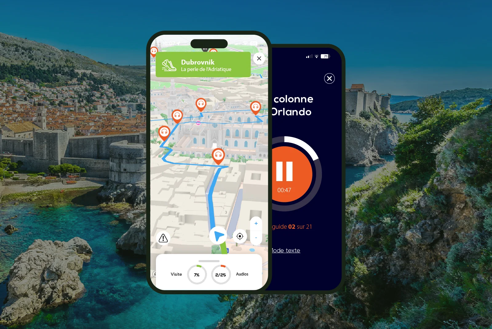 Dubrovnik Visite audioguidée à pied 1h00 et 18 commentaires audios