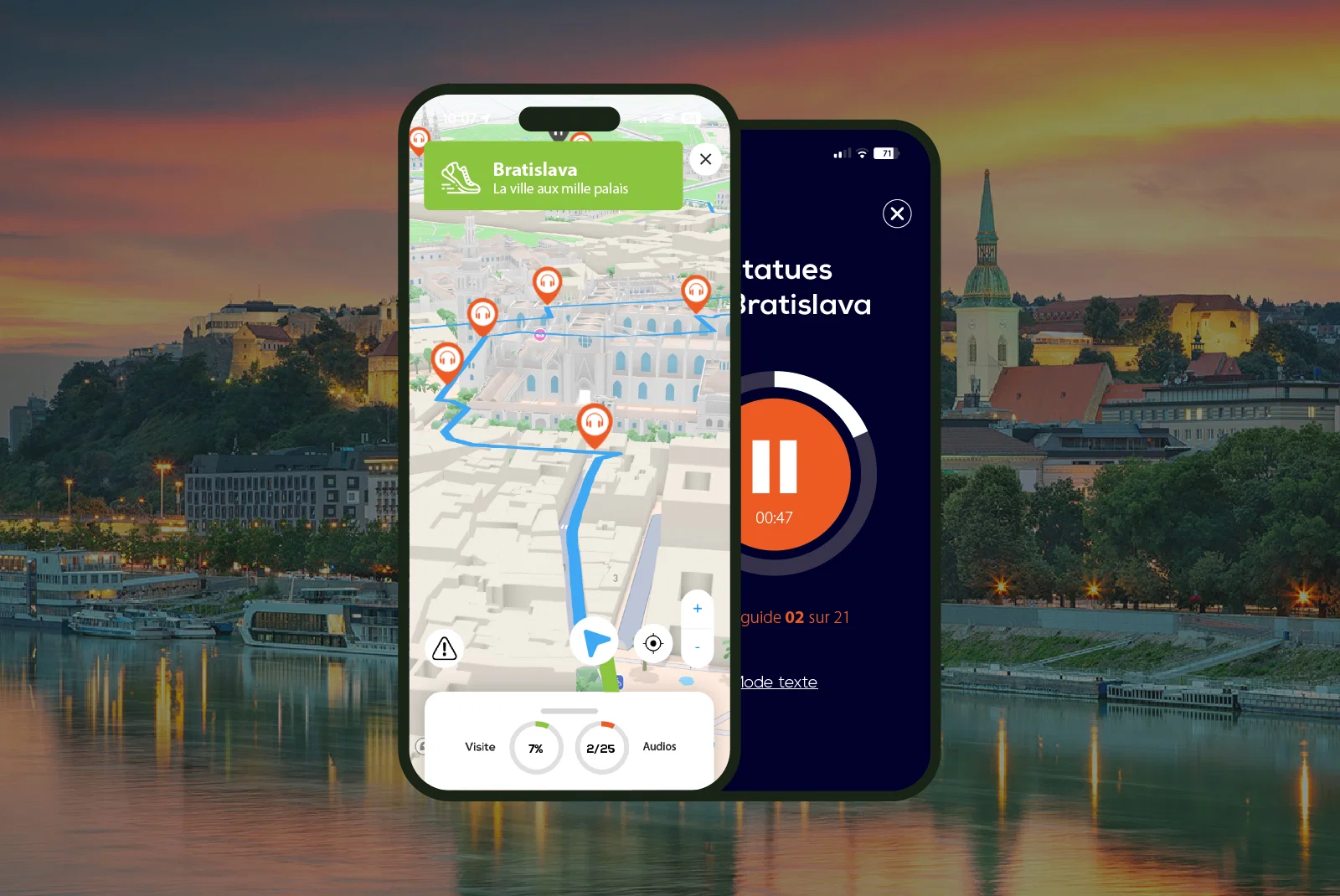 Bratislava Visite audioguidée à pied 2h40 et 19 commentaires audios