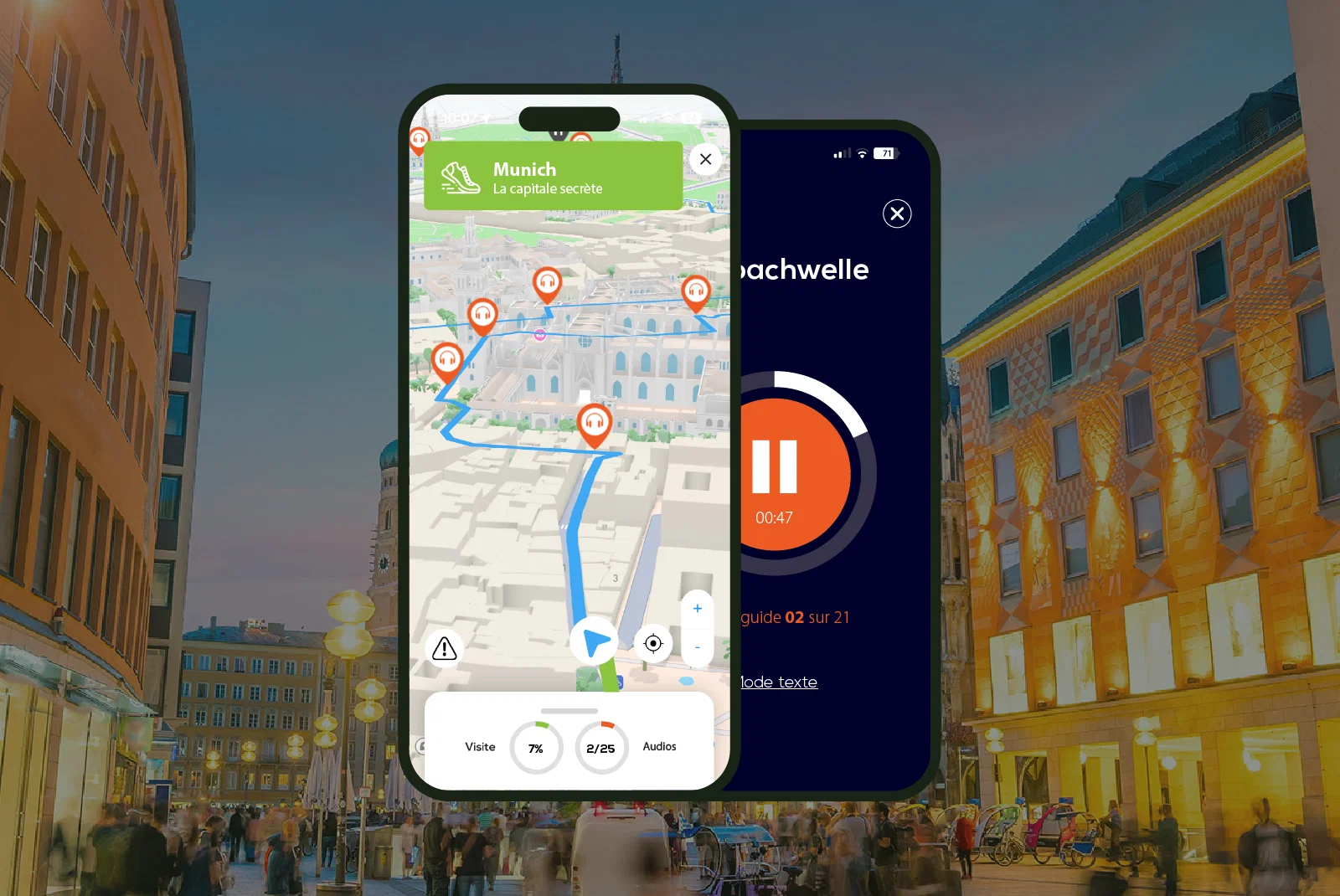 Munich Visite audioguidée à pied 3h00 et 21 commentaires audios