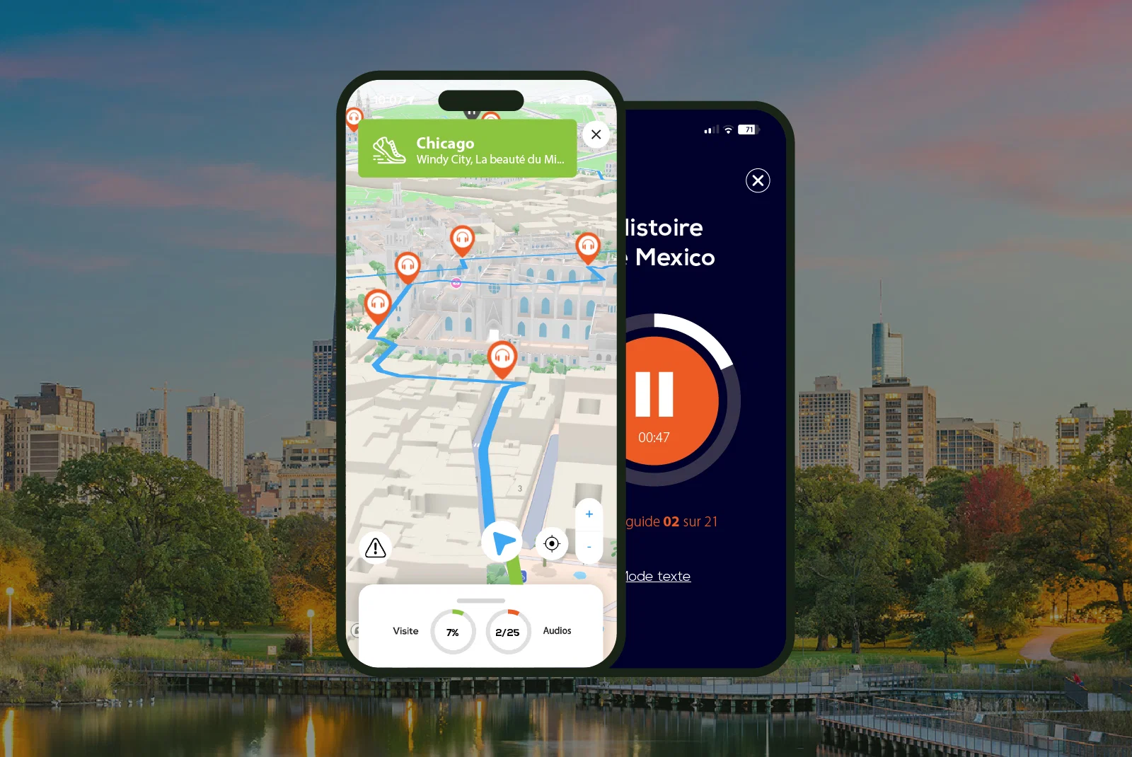 Chicago Visite audioguidée à pied 3h et 25 commentaires audios