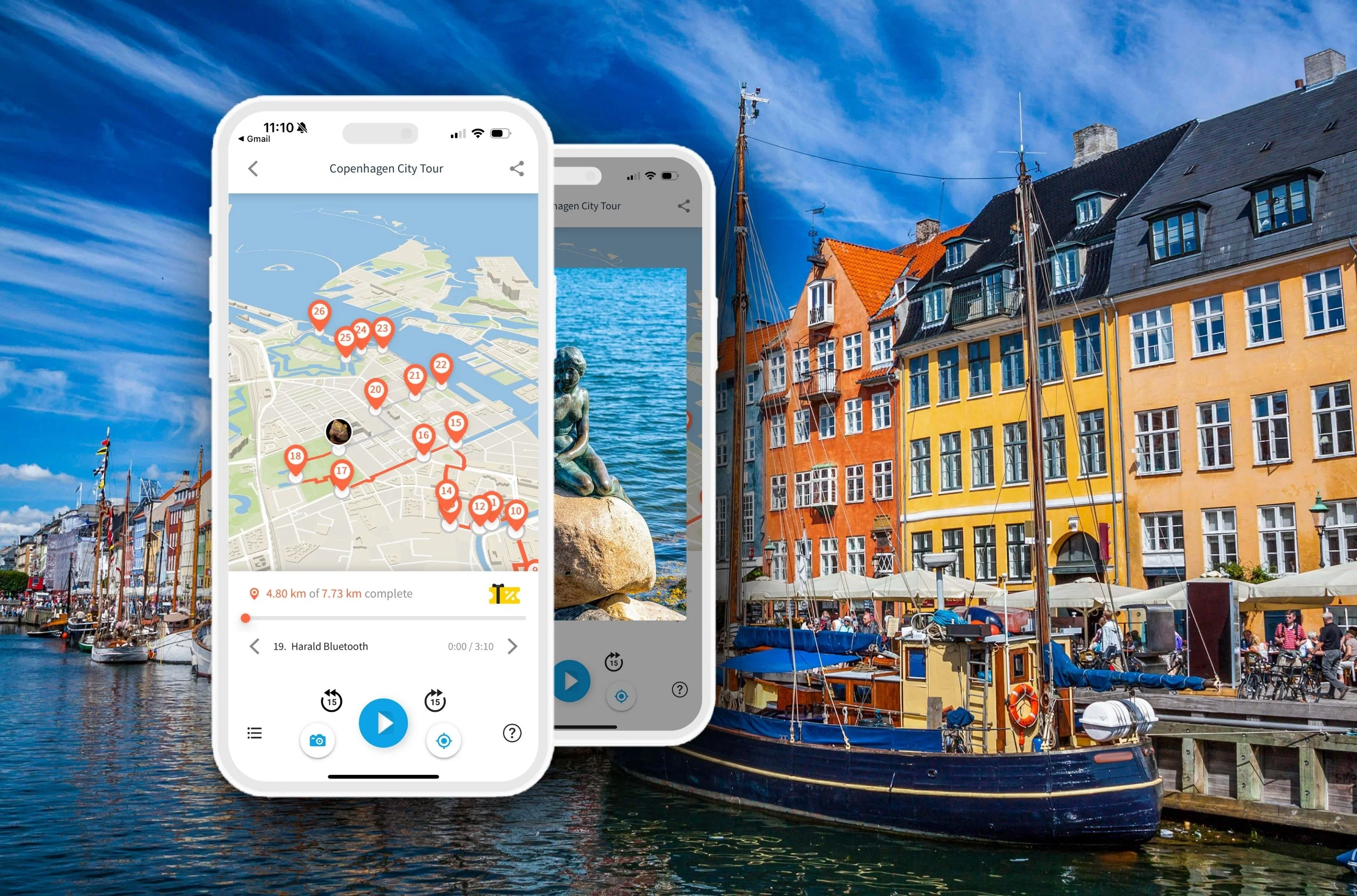 Copenhagen Walking City Tour with Smartphone Audio Guide