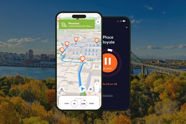Montréal Visite audioguidée à pied 3h15 et 24 commentaires audios