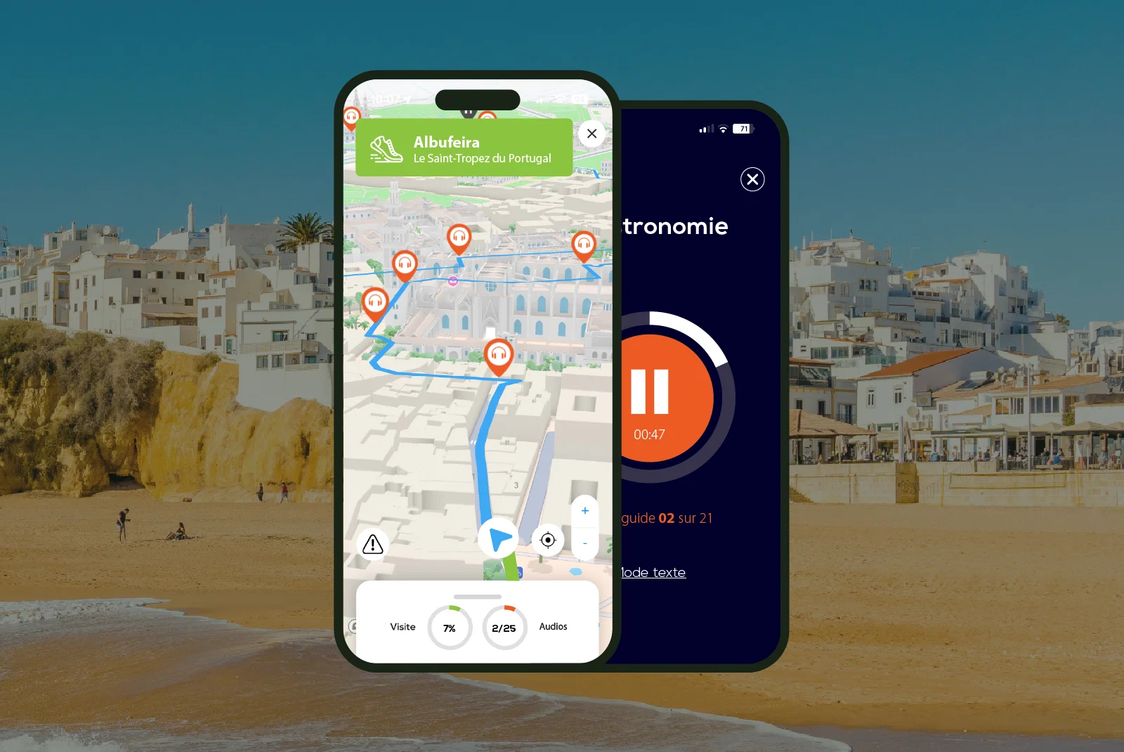 Albufeira Visite audioguidée à pied 2h30 et 20 commentaires audios