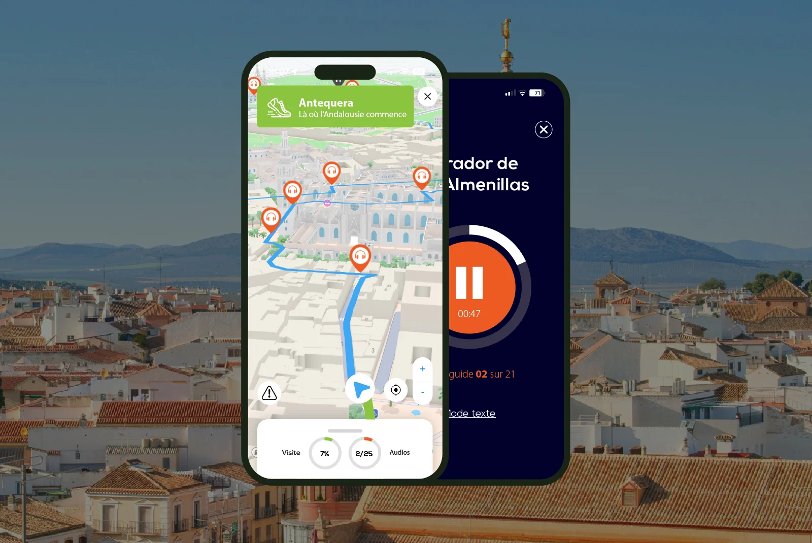 Antequera Visite audioguidée à pied 1h50 et 17 commentaires audios