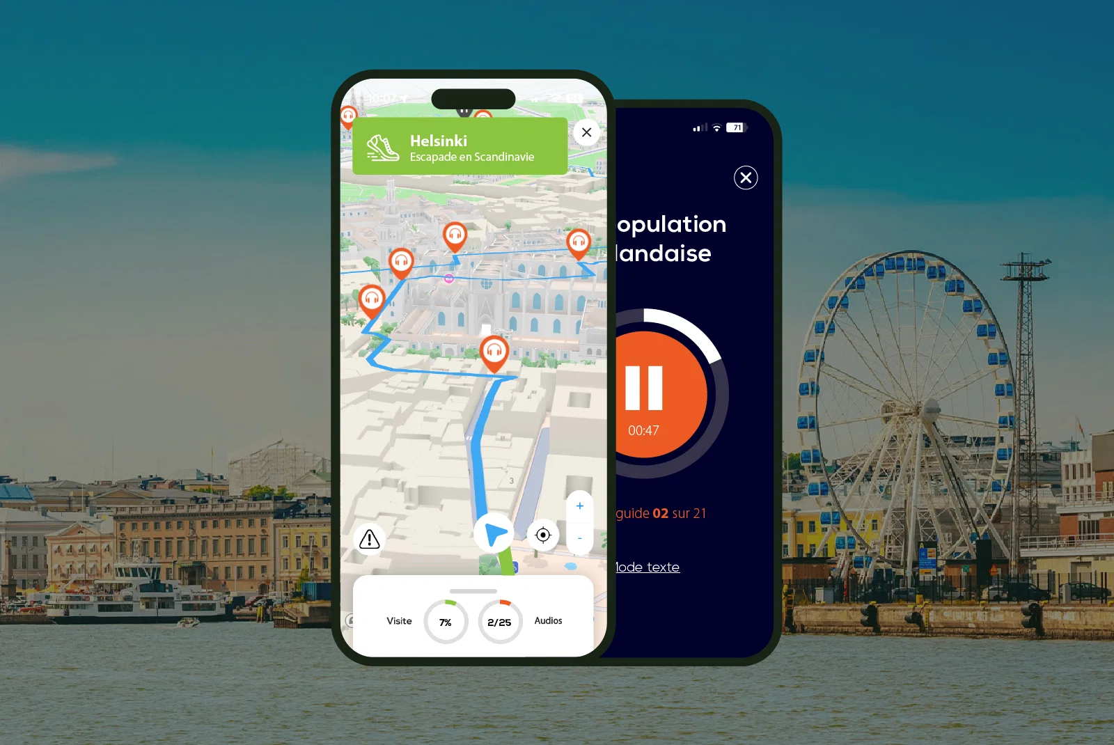 Helsinki Visite audioguidée à pied 3h00 et 26 commentaires audios