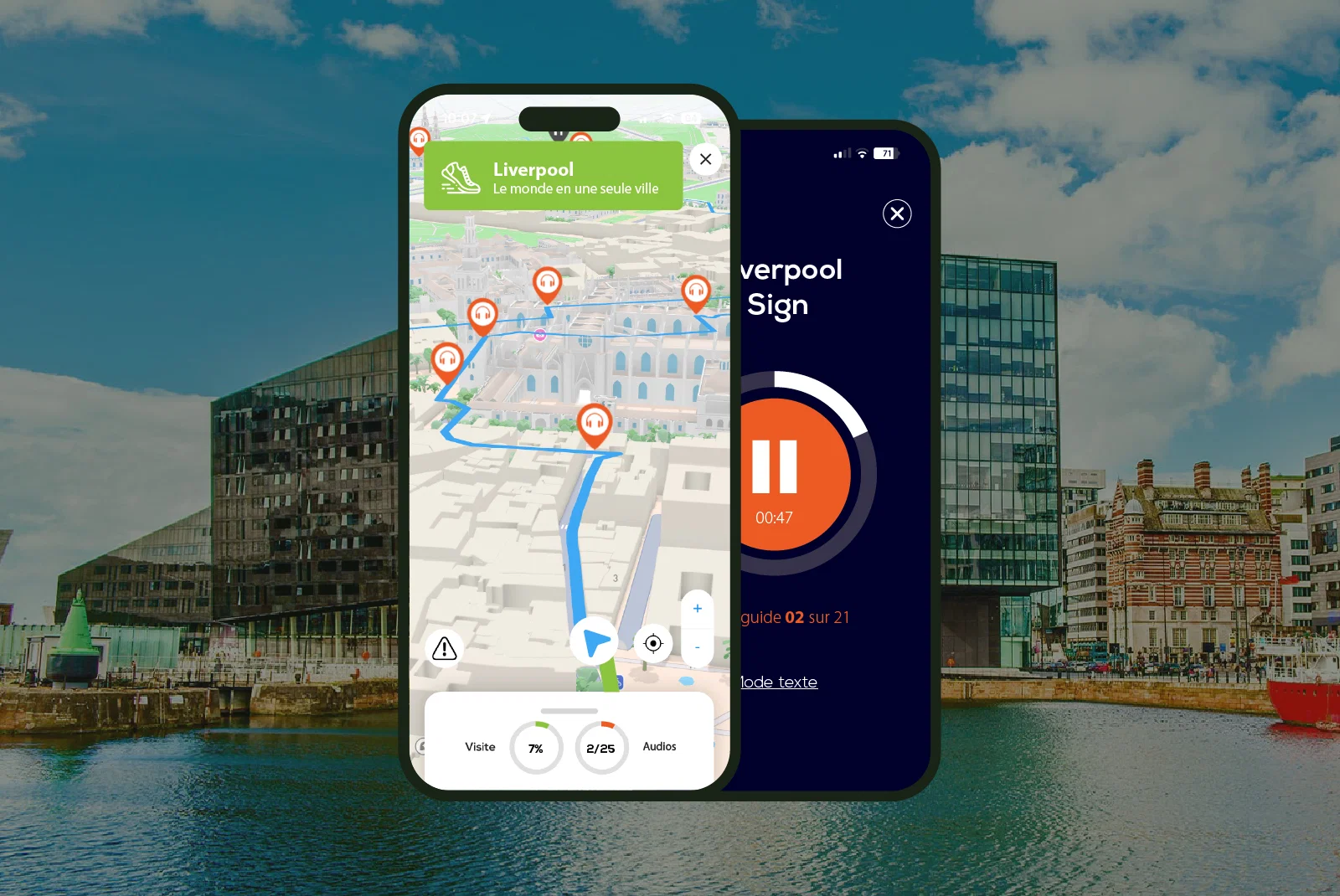 Liverpool Visite audioguidée à pied 3h00 et 25 commentaires audios
