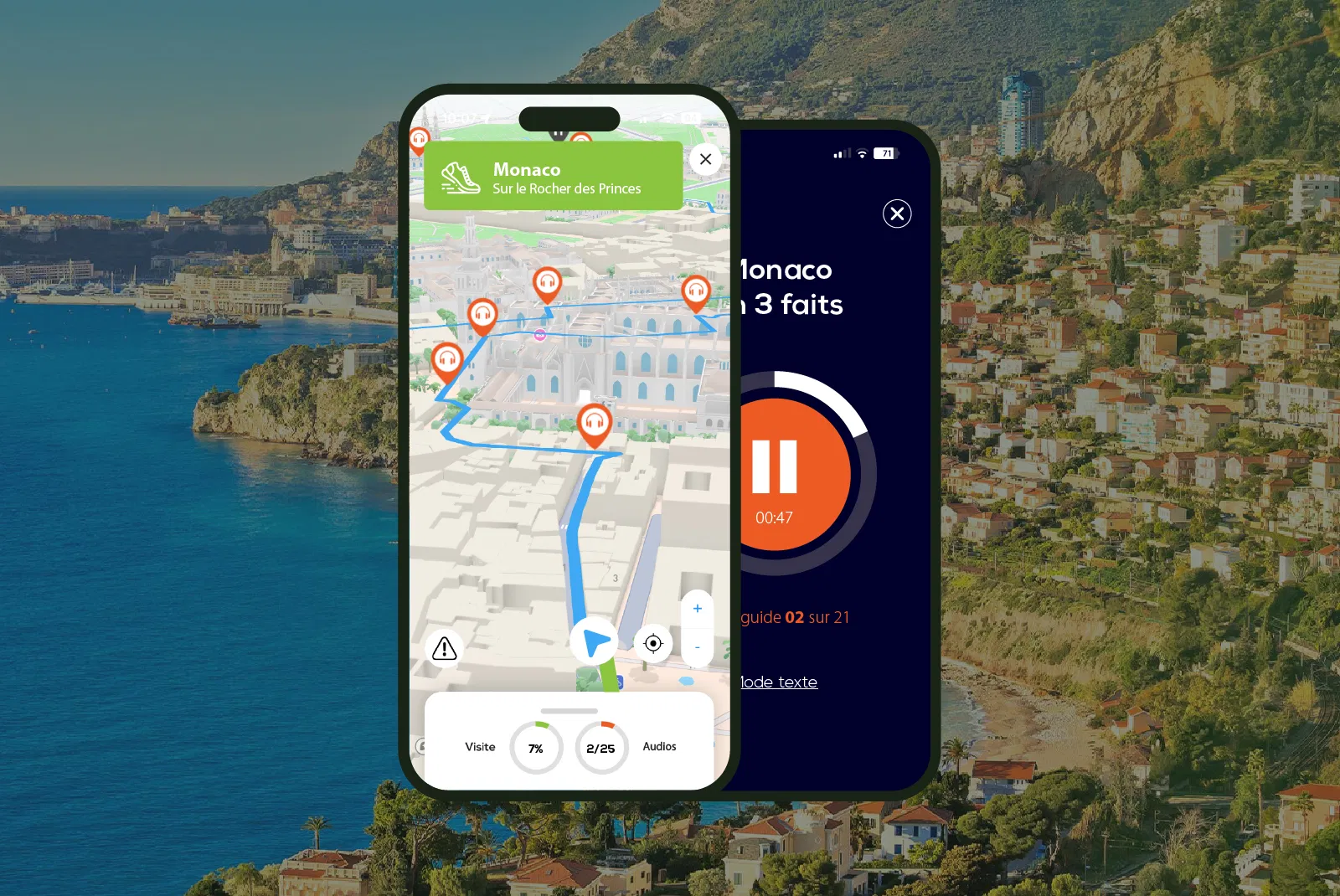 Monaco Visite audioguidée à pied 1h45 et 20 commentaires audios