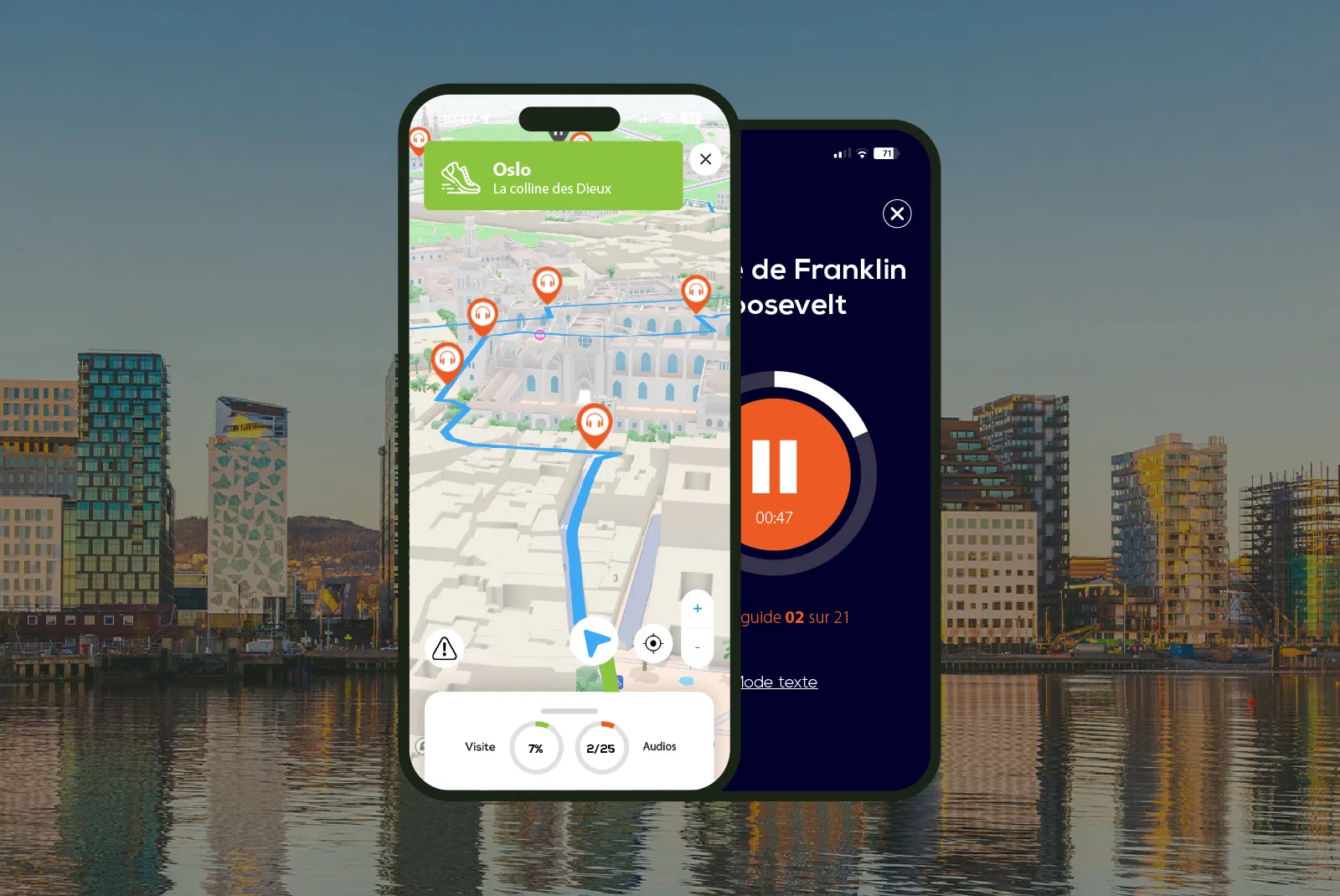Oslo Visite audioguidée à pied 3h00 et 22 commentaires audios