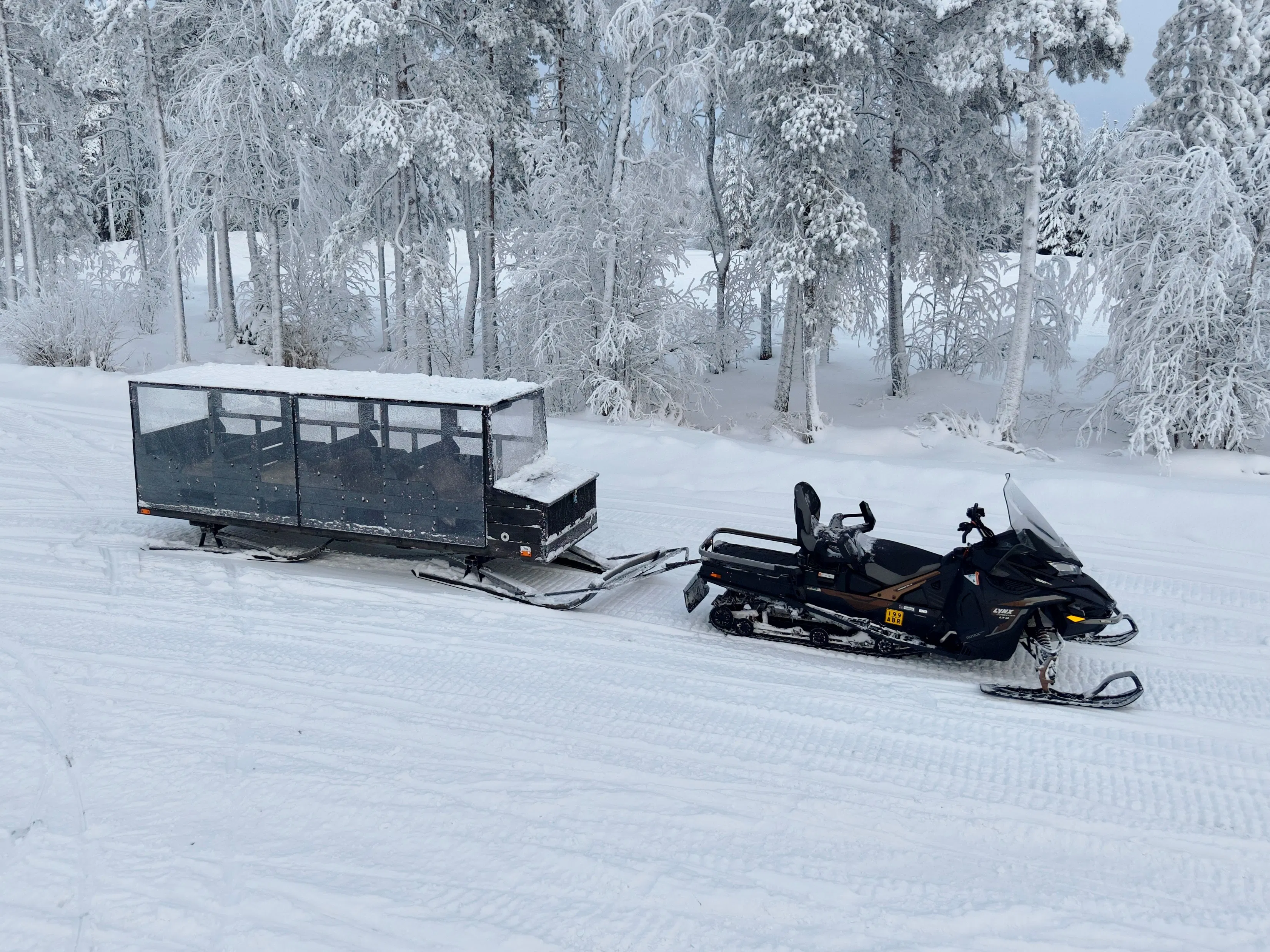 Arctic Wilderness ride by Snowmobile Sleigh
