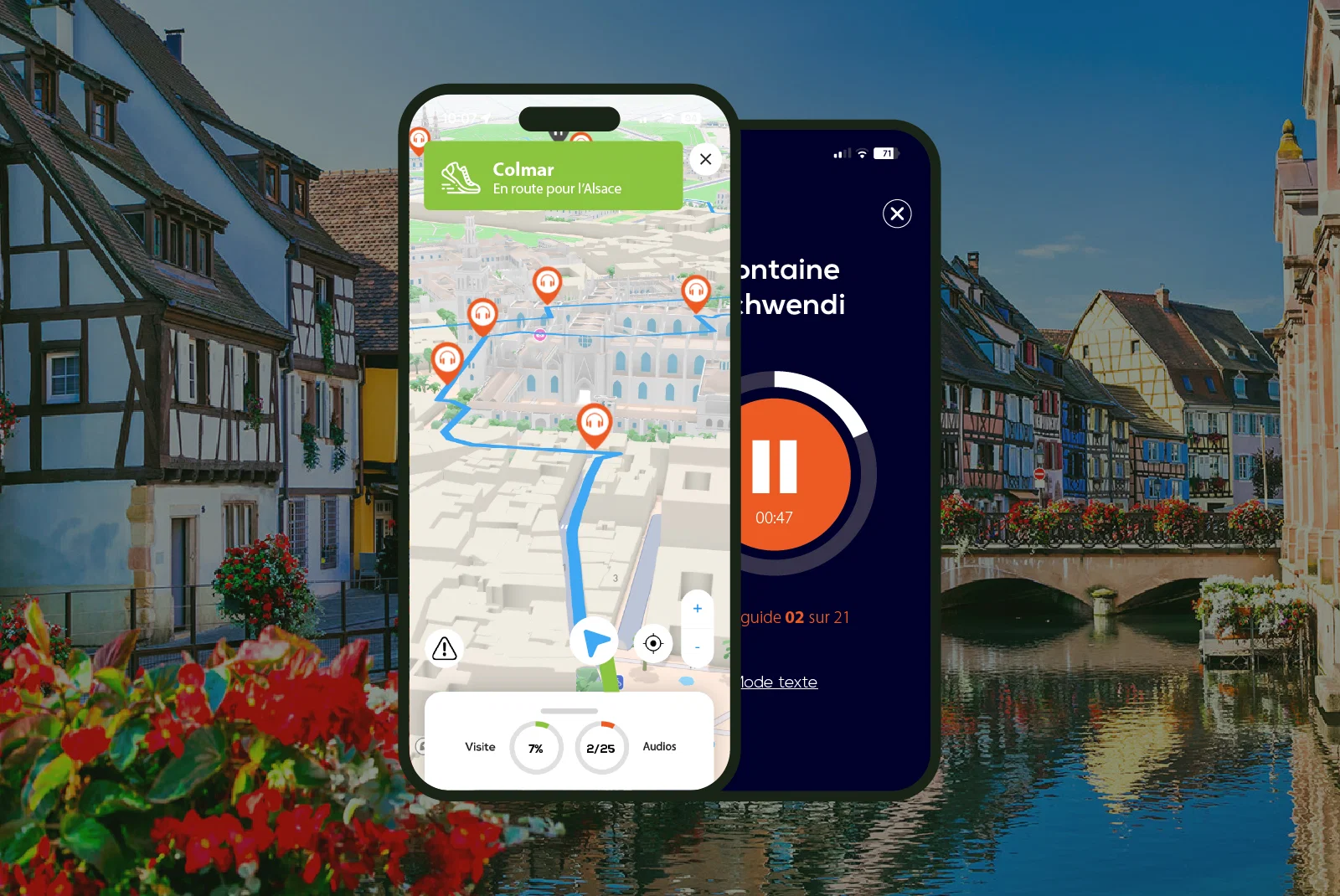 Colmar Visite audioguidée à pied 2h10 et 21 commentaires audios