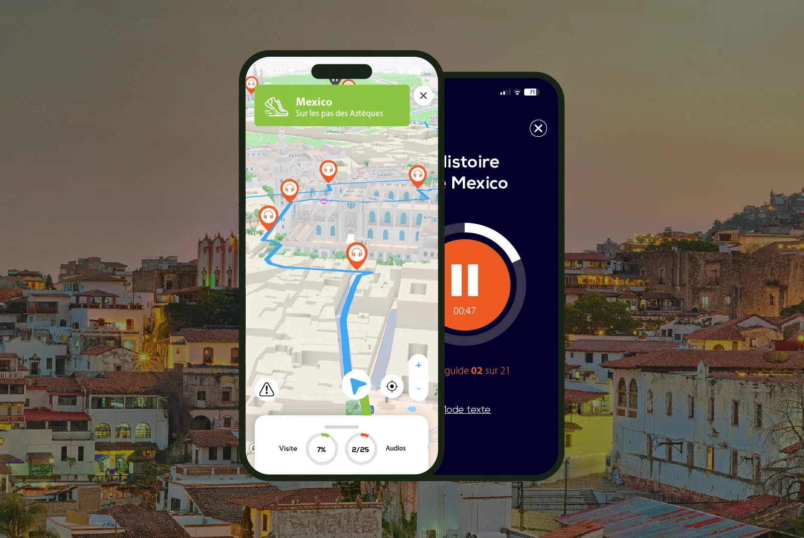 Mexico Visite audioguidée à pied 2h40 et 24 commentaires audios