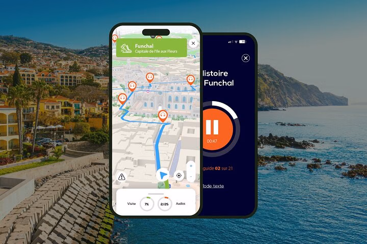 Funchal Visite audioguidée à pied 1h30 et 25 commentaires audios