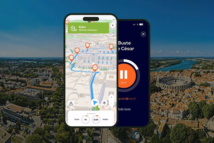 Arles Visite audioguidée à pied 1h30 et 18 commentaires audios