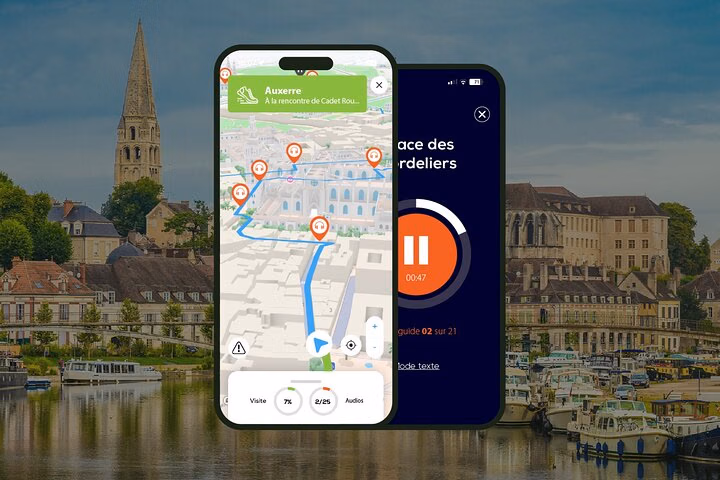 Auxerre Visite audioguidée à pied 1h15 et 21 commentaires audios