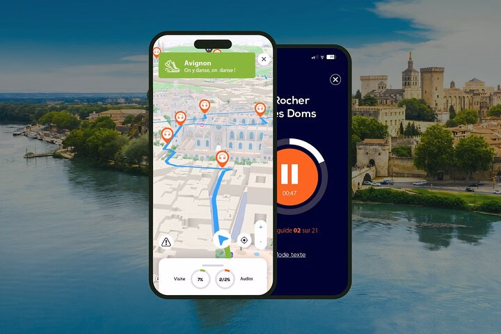 Avignon Visite audioguidée à pied 2h10 et 27 commentaires audios