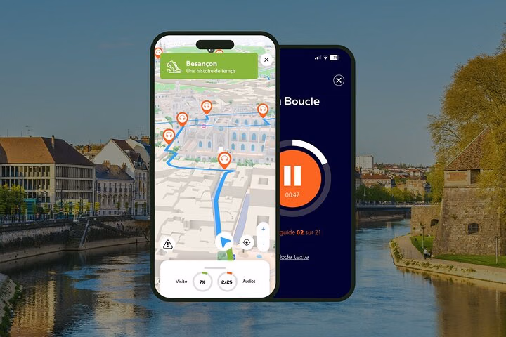 Besançon Visite audioguidée à pied 2h10 et 25 commentaires audios