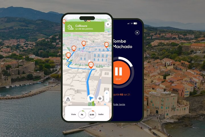 Collioure Visite audioguidée à pied 1h30 et 21 commentaires audios