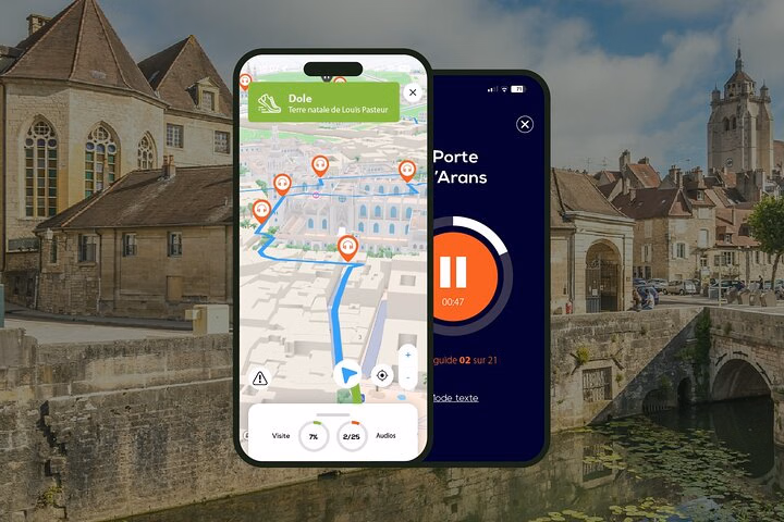 Dole Visite audioguidée à pied 1h45 et 19 commentaires audios
