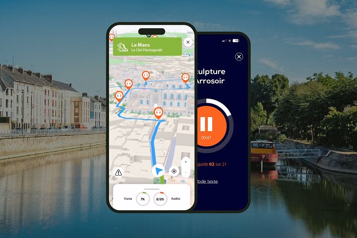 Le Mans Visite audioguidée à pied 1h00 et 20 commentaires audios