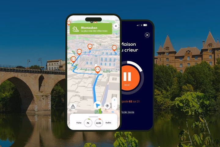 Montauban Visite audioguidée à pied 1h10 et 18 commentaires audios