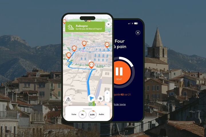 Aubagne Visite audioguidée à pied 1h00 et 18 commentaires audios
