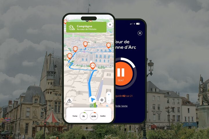 Compiègne Visite audioguidée à pied 1h50 et 17 commentaires audios