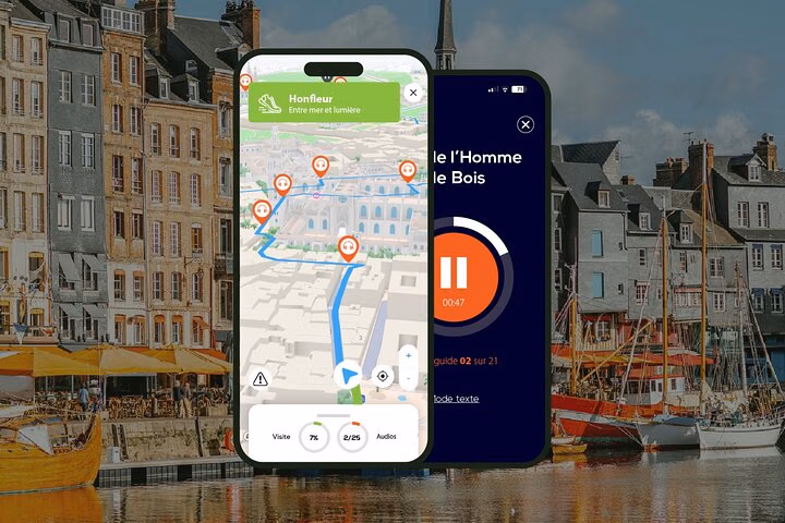 Honfleur Visite audioguidée à pied 1h et 20 commentaires audios