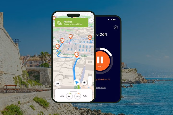 Antibes Visite audioguidée à pied 1h15 et 22 commentaires audios