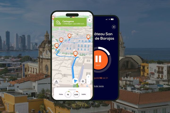 Cartagena Visite audioguidée à pied 2h15 et 21 commentaires audios