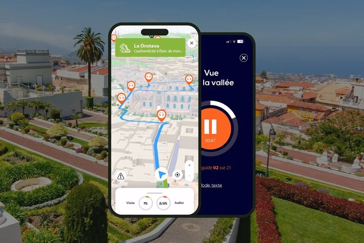 La Orotava Visite audioguidée à pied 1h et 16 commentaires audios