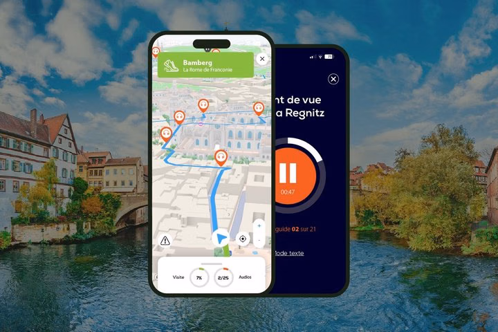 Bamberg Visite audioguidée à pied 1h40 et 20 commentaires audios