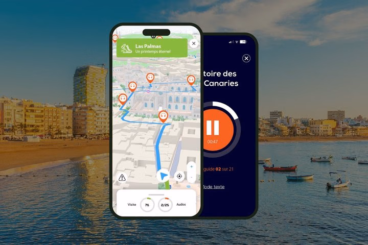Las Palmas Visite audioguidée à pied 1h15 et 18 commentaires audios