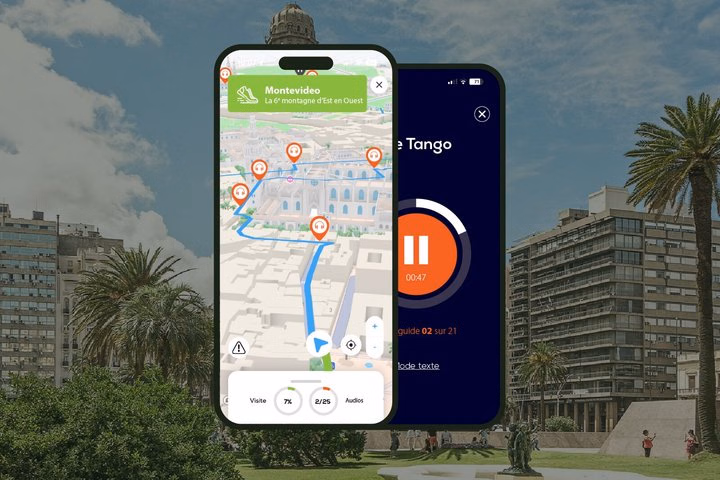 Montevideo Visite audioguidée à pied 3h et 19 commentaires audios