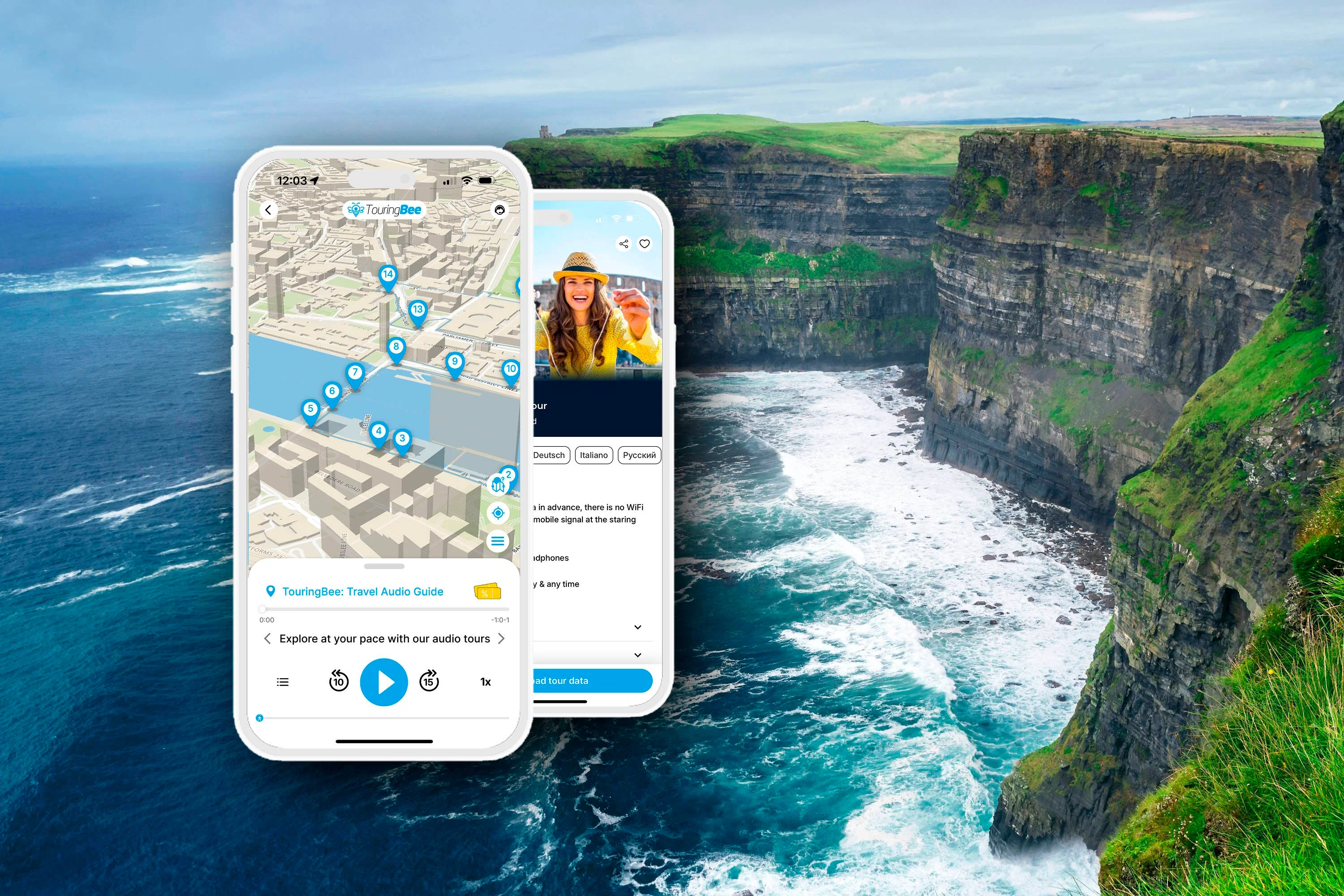 Ireland: Road Trip with Audio Guide in App