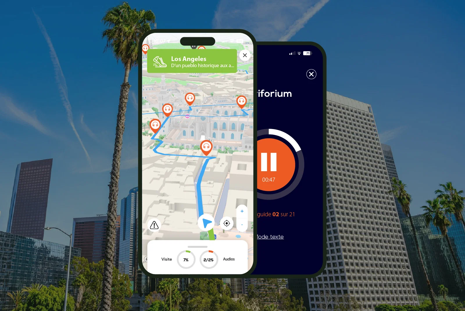 Los Angeles Visite audioguidée à pied 2h et 28 commentaires audios