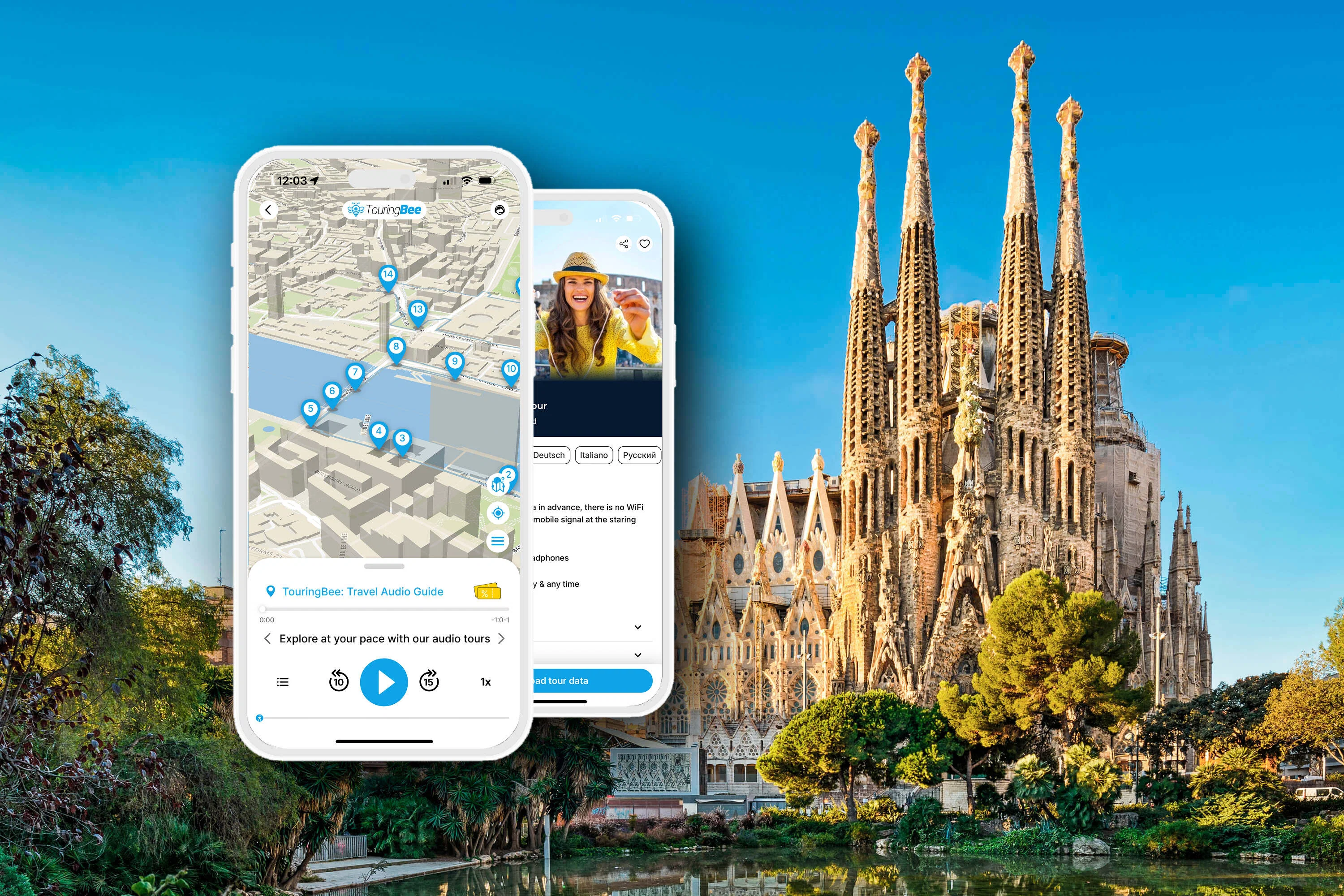 Barcelona: Gaudí masterpieces Walking Tour with Audio Guide App