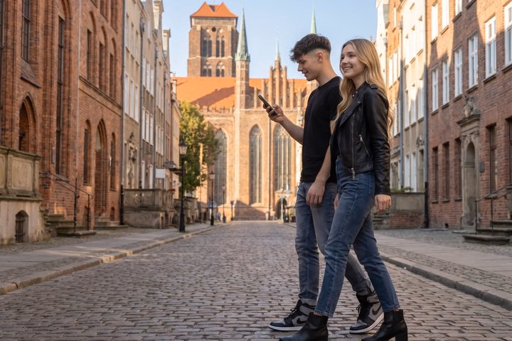 Gdańsk Golden Age GPS App Walking Tour Mobile Game