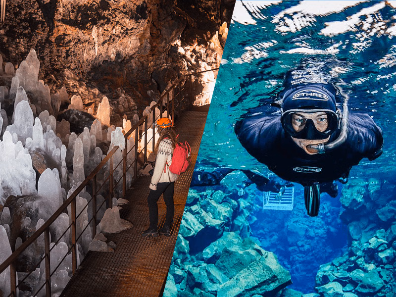 Black & Blue - Lava Tunnel + Silfra Snorkeling