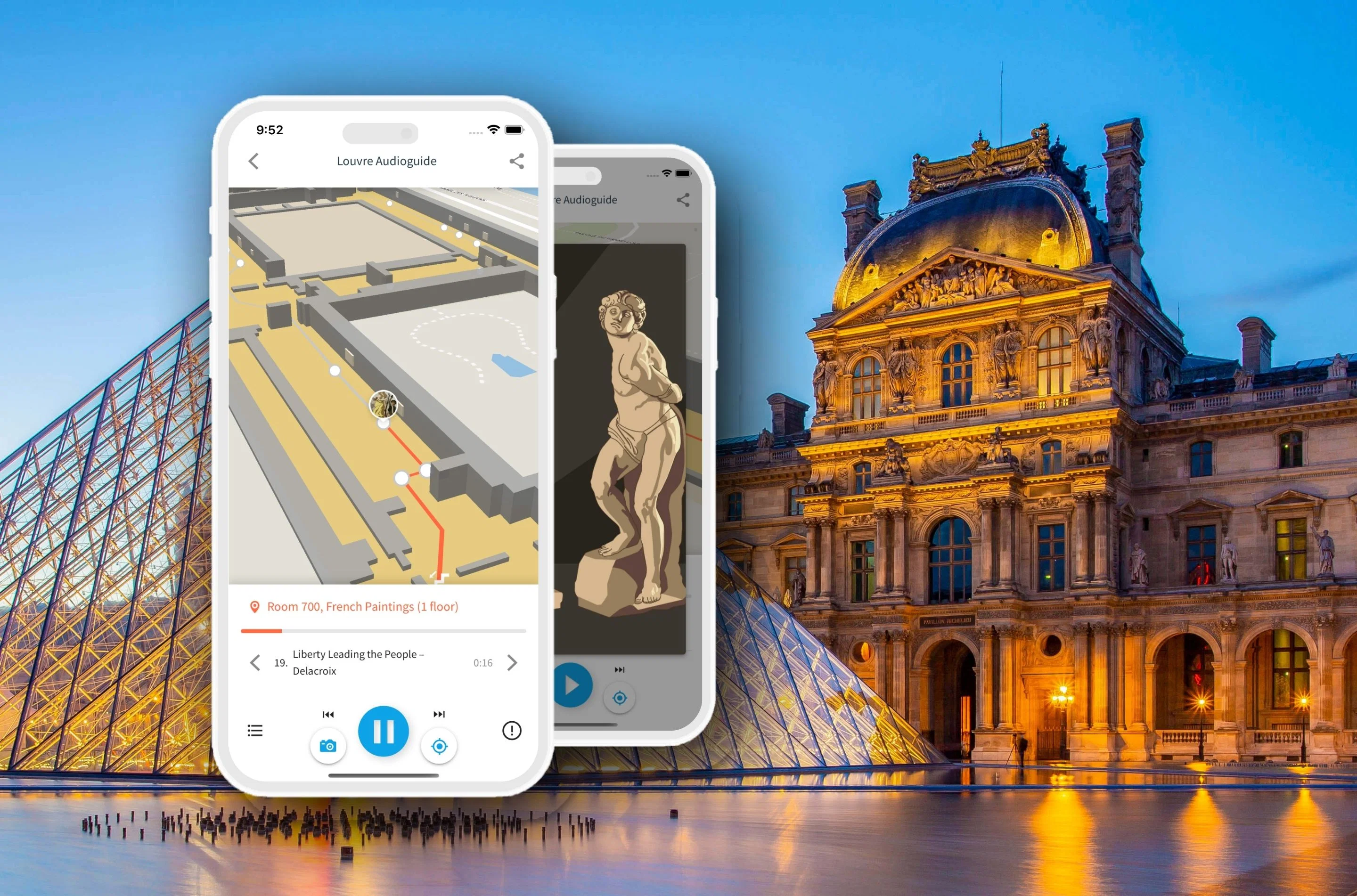 Louvre, Paris: audioguide in your smartphone