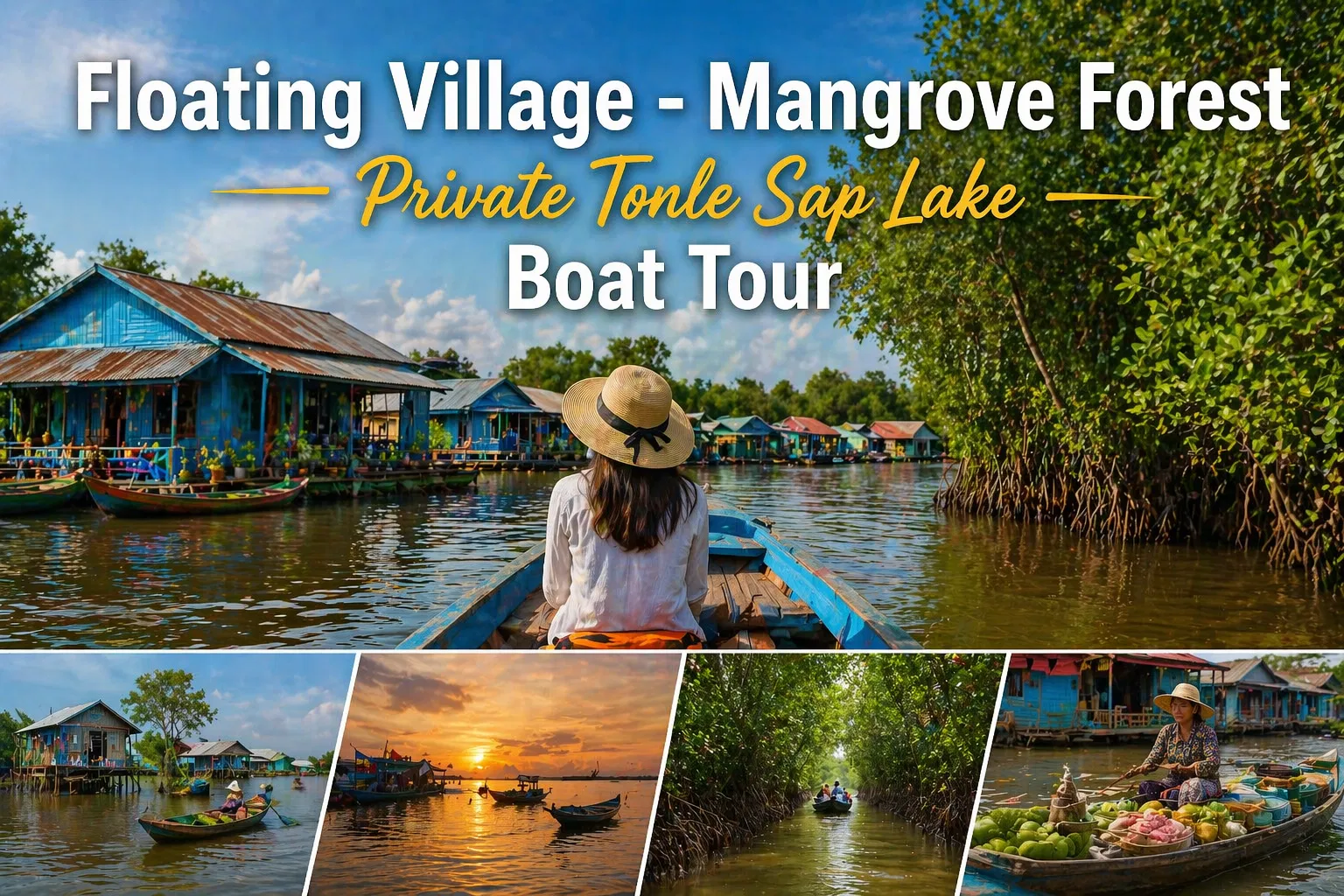 Floating Village-Mangrove Forest Private Tonle Sap Lake Boat Tour