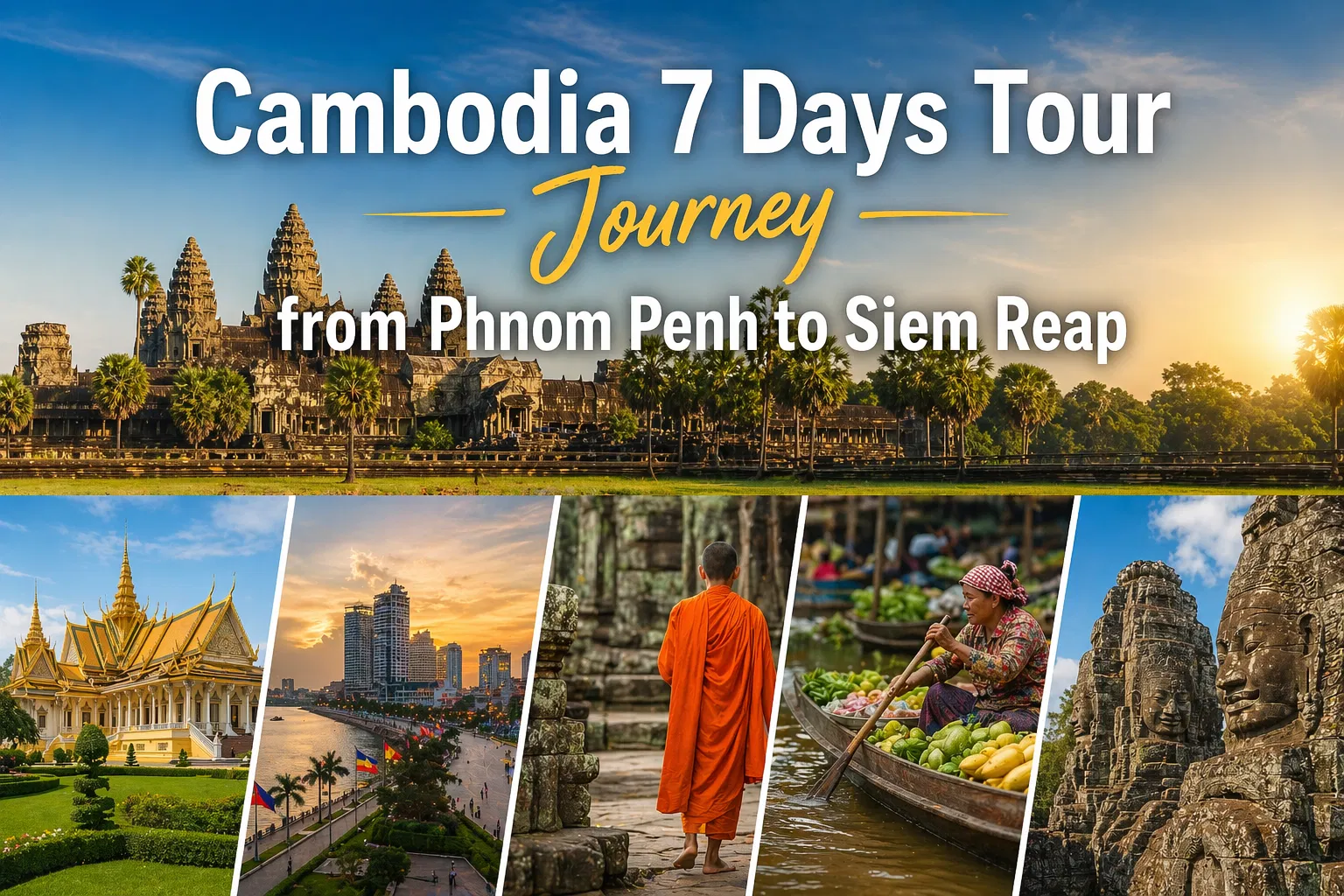 Cambodia 7 Days Tour Journey from Phnom Penh to Siem Reap